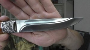 Авторский ножи _Серебрянный волк_, _Хитрый налим_, _Жар-Птица_ и др. S125V, М398, S90V