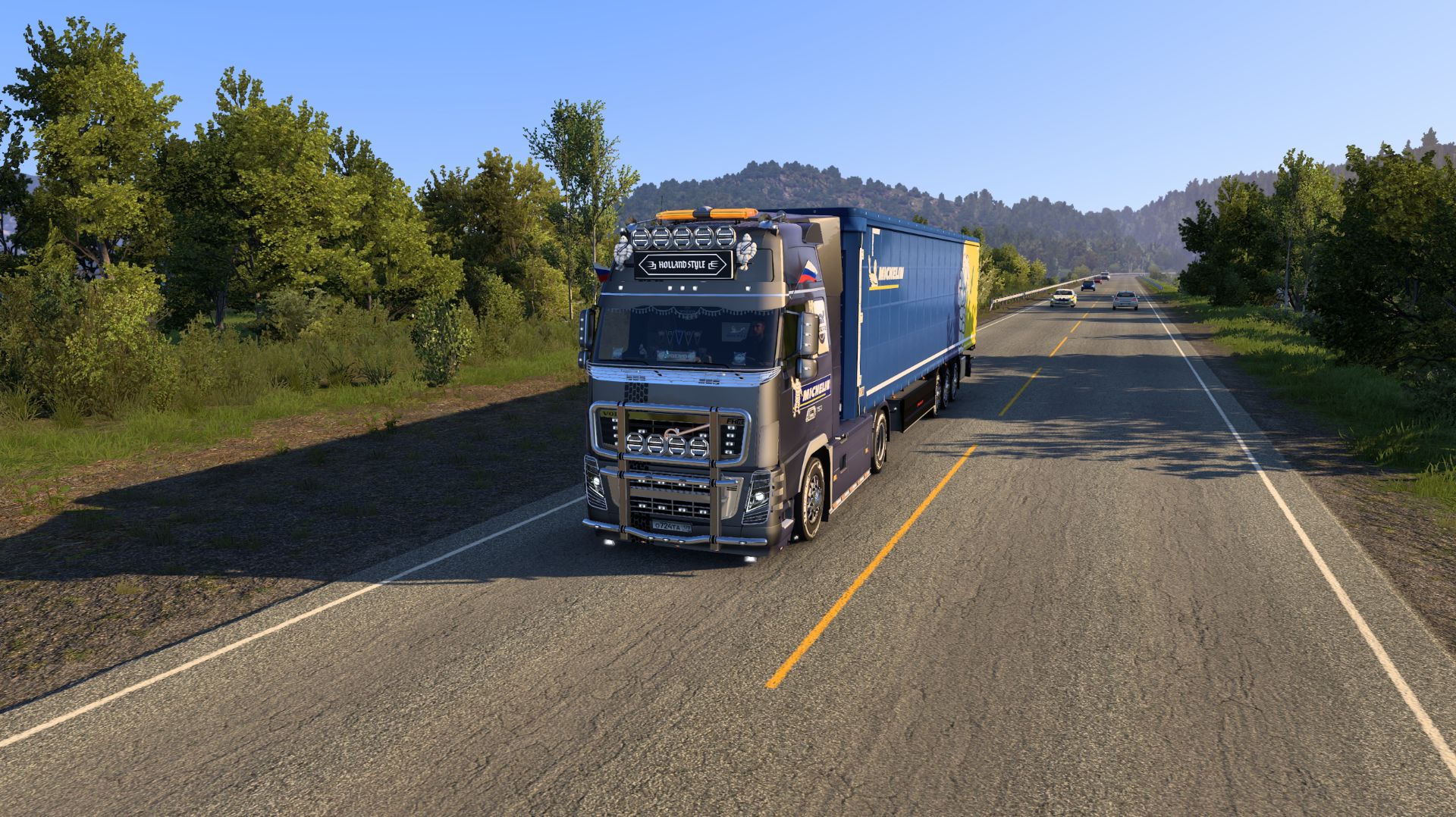 Euro Truck Simulator 2 Прокатимся почти на 5 тыс. км. Со своей музыкой. Разогнал Volvo до 180 км/ч. смотреть онлайн