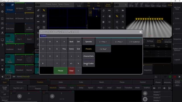 11. E11 - Эффект всплывающего окна Phaser - Учебник GrandMA3