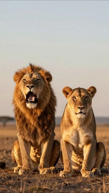 Когда он снова решил зевнуть на всё саванну 🦁 #дикаяприрода смотреть онлайн