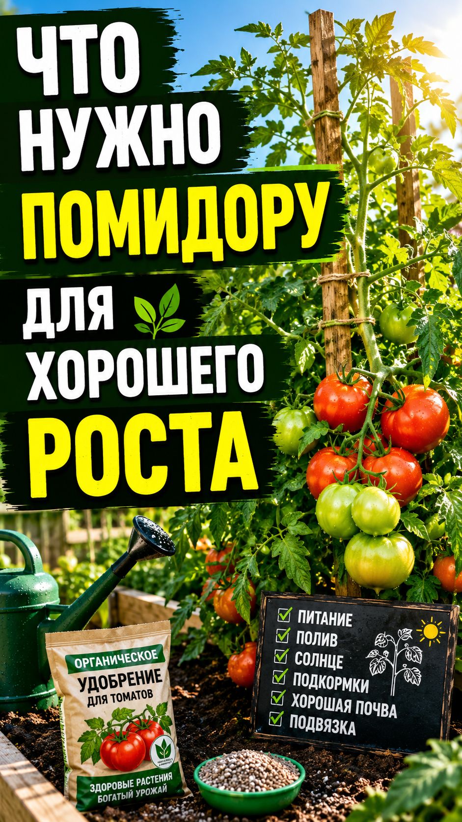 Что нужно помидору для хорошего роста