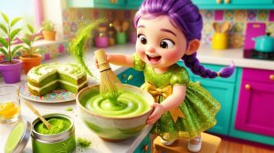 😱🍰 Первый домашний торт Матча, приготовленный Руми, выглядит потрясающе! ✨