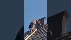 1000063711.mp4 (Собака смотрит на устройство приточно-вытяжной вентиляции на кровле дома А-фрейм)