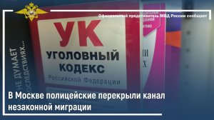 В Москве полицейские перекрыли канал незаконной миграции