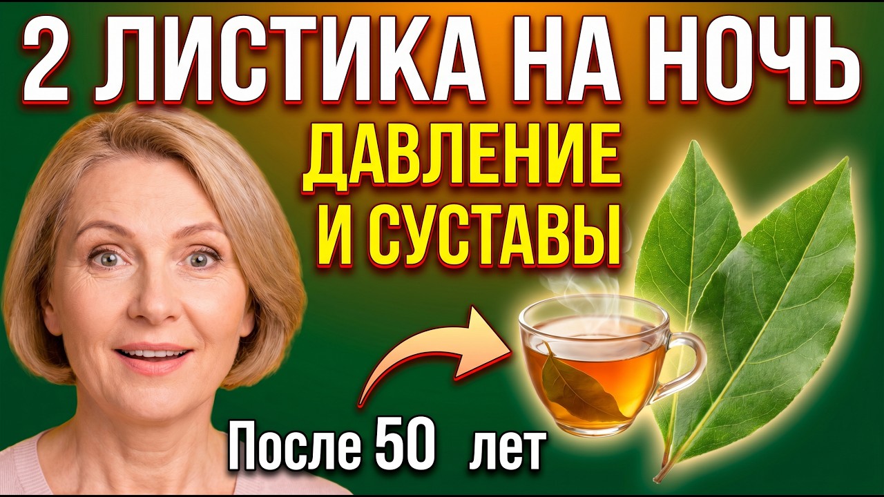2 ЛИСТИКА ЛАВРОВОГО ЛИСТА НА НОЧЬ — что будет с давлением, суставами и организмом после 50 лет смотреть онлайн