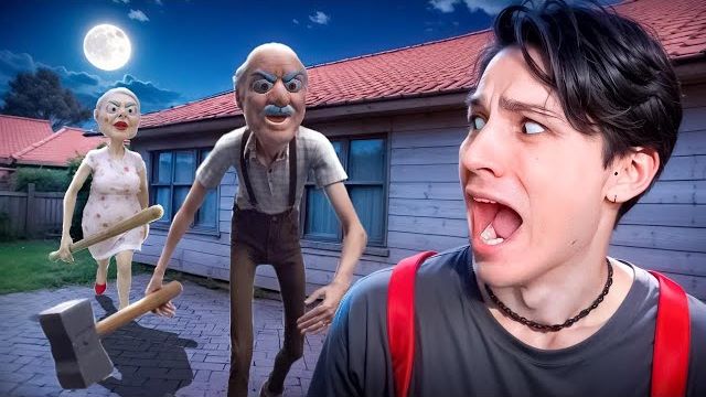ДЕД ЛЮДОЕД ХОЧЕТ СКУШАТЬ НА ОБЕД (Меня)!😱 Grandpa And Granny Home Escape смотреть онлайн
