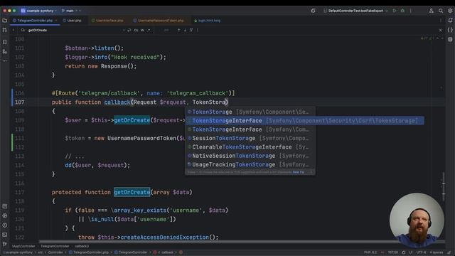 Принудительная ручная авторизация пользователя в Symfony, на примере телеграм-авторизации смотреть онлайн