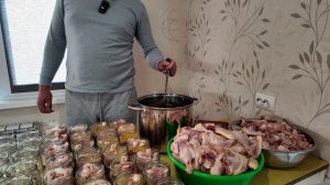 Куриная тушенка в автоклаве. Рецепт.