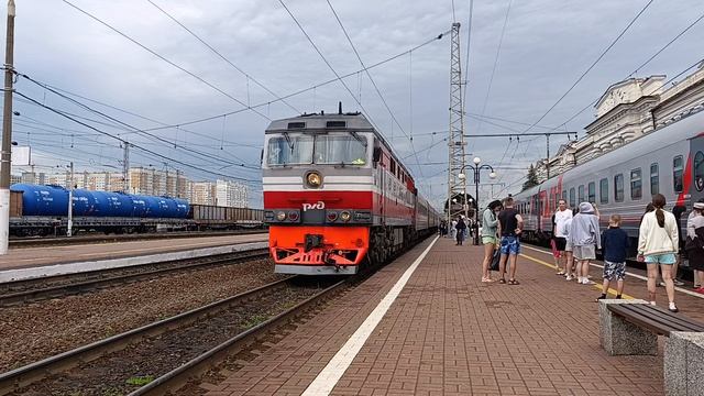 ТЭП70 прибывает на станцию Тула смотреть онлайн