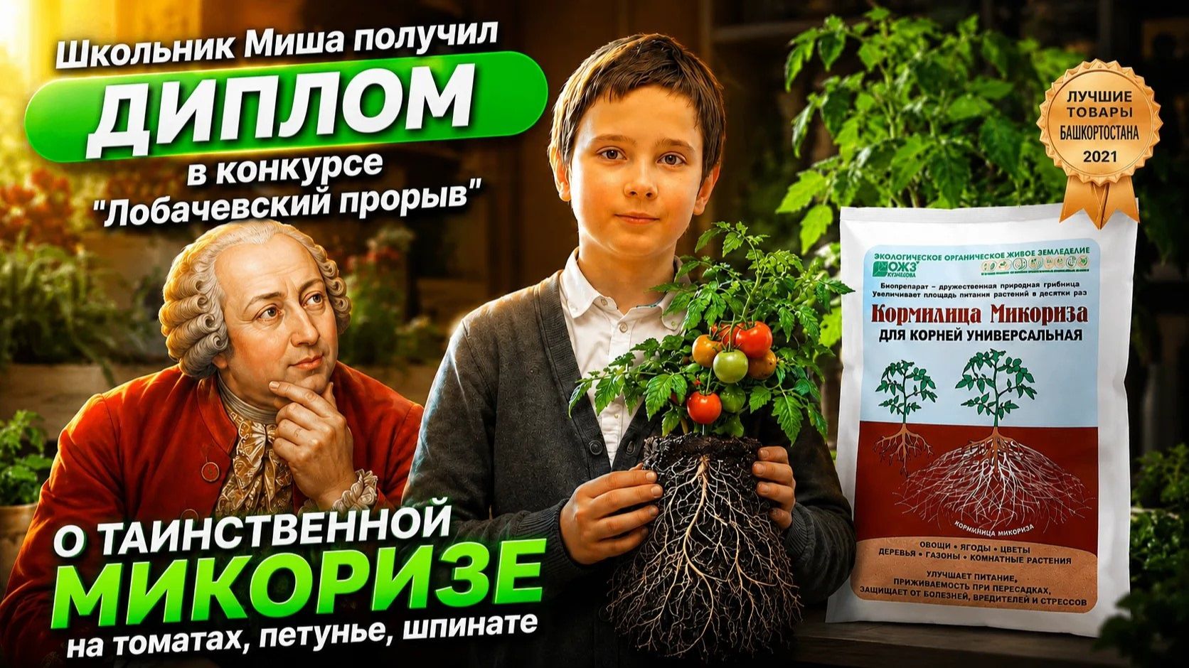Микориза реально работает? Школьник проверил на томатах — результаты удивили!