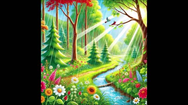 Чистый лес после дождя, Капелька воды, Медок - Стихи для детей