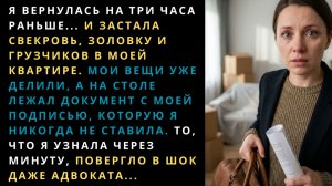 Истории из жизни; Свекровь решила продать мою квартиру, пока меня не было и попалась на одной ошибке