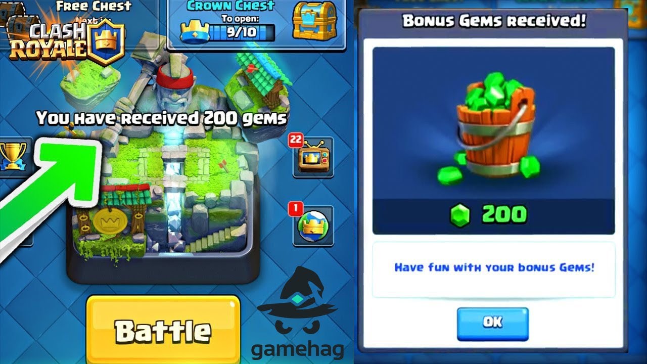 Как получить гемы в Clash Royale абсолютно бесплатно - GAMEHAG.COM смотреть онлайн