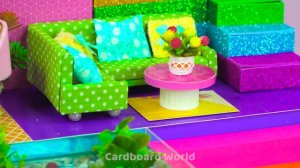 Сделай сам Мини домик из картона❤️ Спальня, ванная комната 😍 DIY поделки