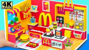 Постройте миниатюрный магазин McDonalds будущего со спальней и магазином для каждого ❤️ Миниатю