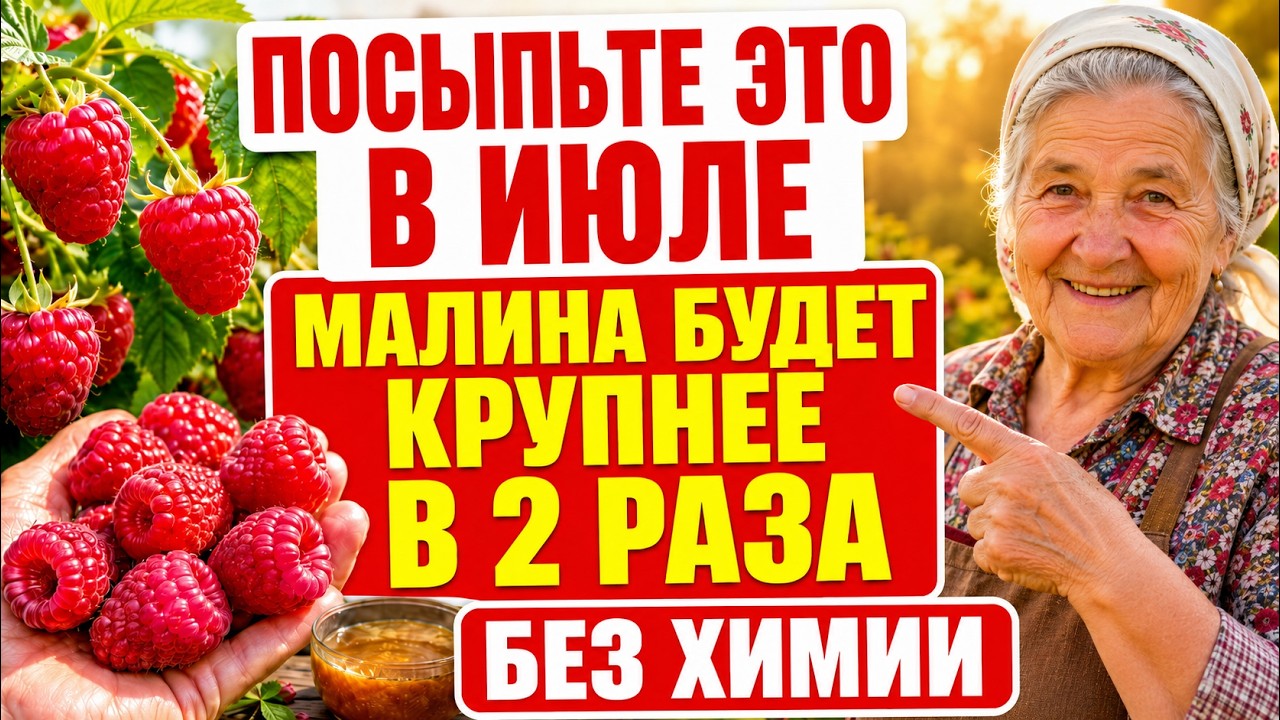 МАЛИНА МЕЛКАЯ В ИЮЛЕ? / ДАЙТЕ ЭТО — ЯГОДА СТАНЕТ В 2 РАЗА КРУПНЕЕ! смотреть онлайн