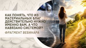 Как понять, что из материальных благ действительно нужно именно вам, а что навязано Системой?