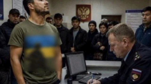 Мигранта в майке ВСУ лишили патента и попросили на выход из России смотреть онлайн