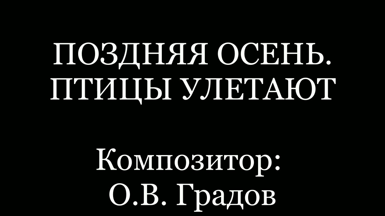 Поздняя осень в Западной Европе. Птицы улетают (бесплатна музыка для видеосюжетов) смотреть онлайн