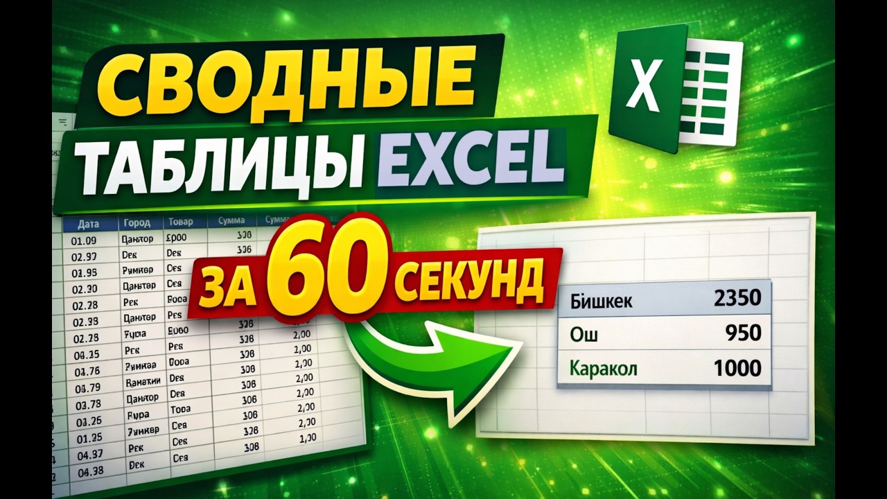 Сводные таблицы Excel за 60 секунд смотреть онлайн