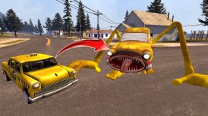 Гаррис Мод 🚕 Монстр-машина-людоед прячется под обычными такси 😱