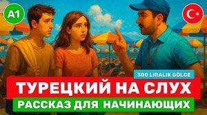 Изучай ТУРЕЦКИЙ ЛЕГКО через короткие рассказы // Турецкий язык с нуля // 🏖️ 300 Liralık Gölge (A1)