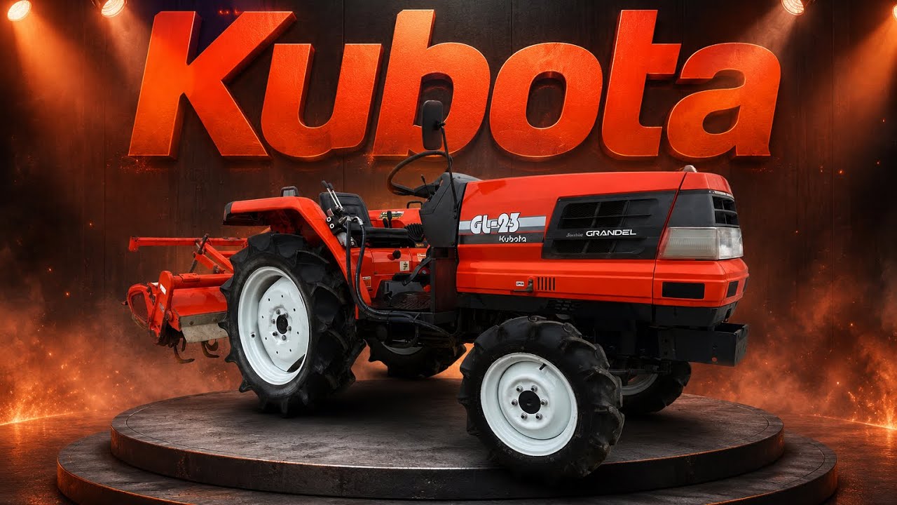 Японский мини-трактор Kubota GL-23 смотреть онлайн