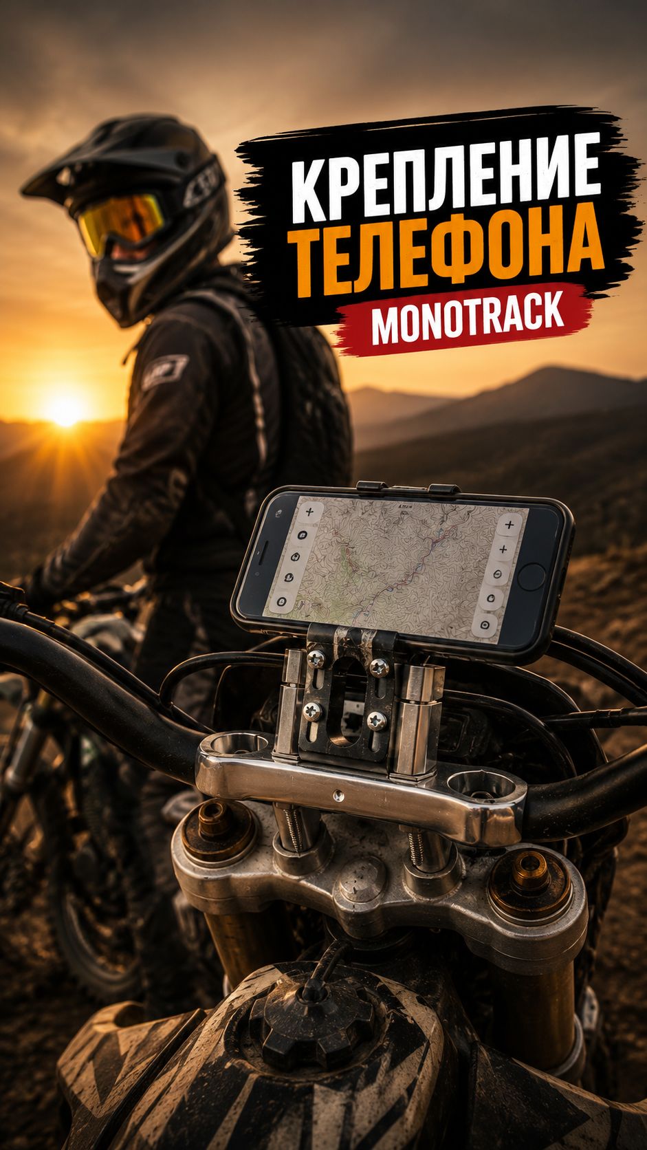 Крепление телефона на руль от MONOTRACK