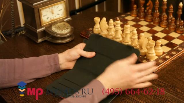 Чехол-обложка для RoverPad Air S70 синий кожаный "Deluxe" смотреть онлайн