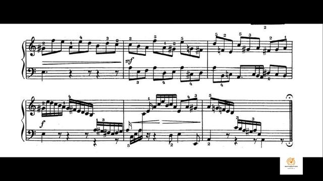 И.С. Бах. Маленькая прелюдия ЛЯ минор №12 смотреть онлайн