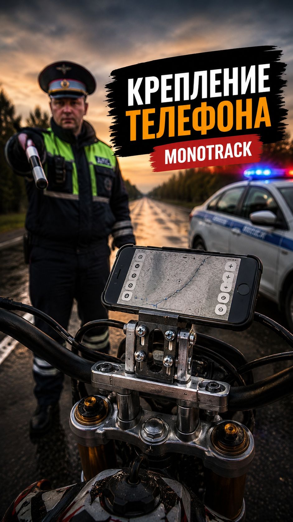 Крепление телефона на руль эндуро MONOTRACK
