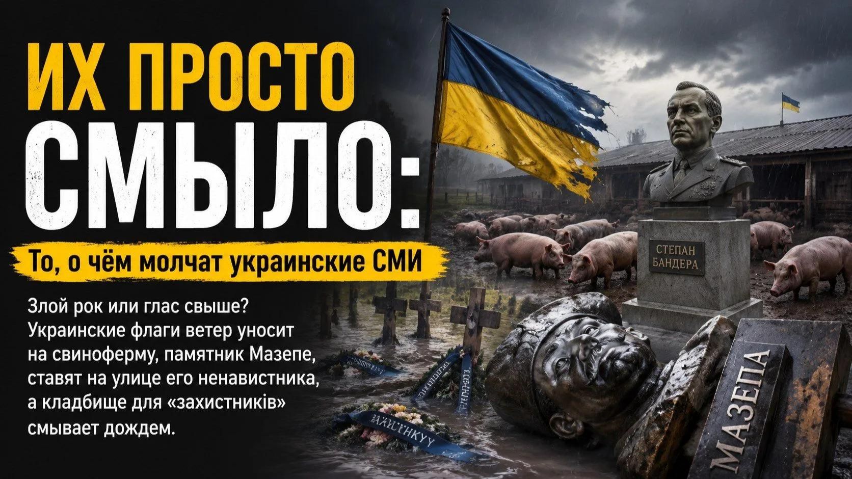 ЗЕМЛЯ ИХ НЕ ПРИНИМАЕТ: Кладбище ВСУ смыло дождём смотреть онлайн