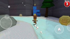 Прохождение снежной долины в Super Bear Adventure