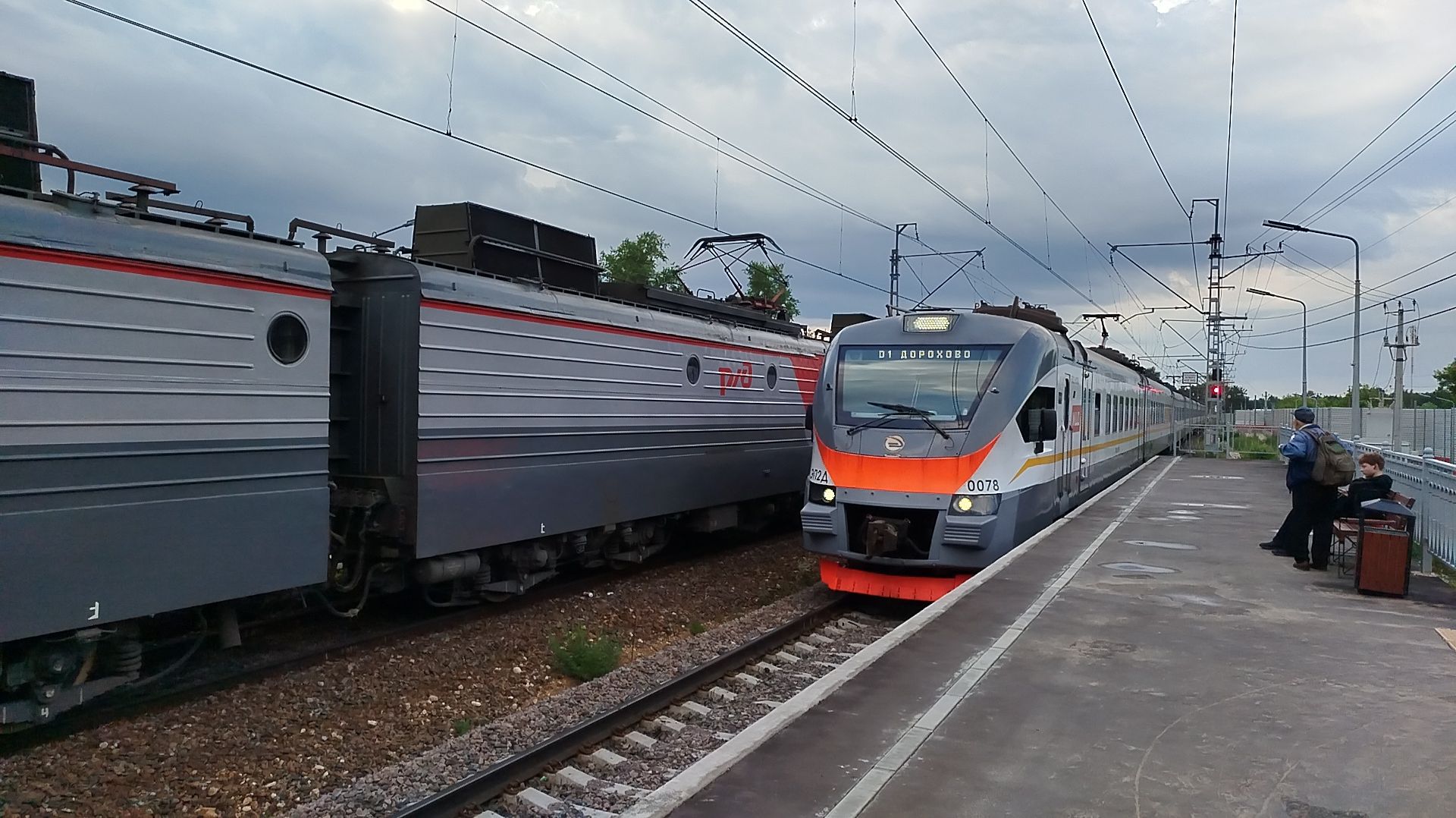 Электропоезд ЭП2Д-0078 ЦППК разъезд Орудьево 15.06.2026 смотреть онлайн