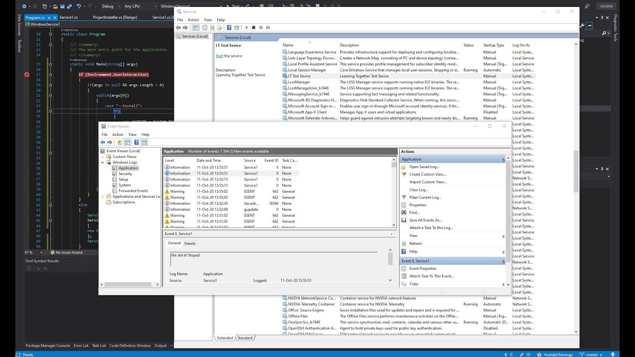 c# это просто - Windows Service за 5 минут смотреть онлайн