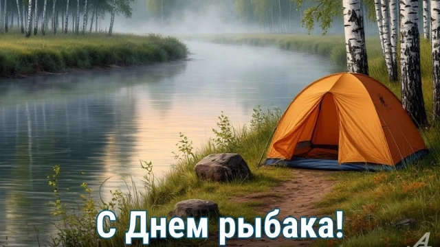 День рыбака- профессионалы и любители. Красивая музыкальная открытка. смотреть онлайн