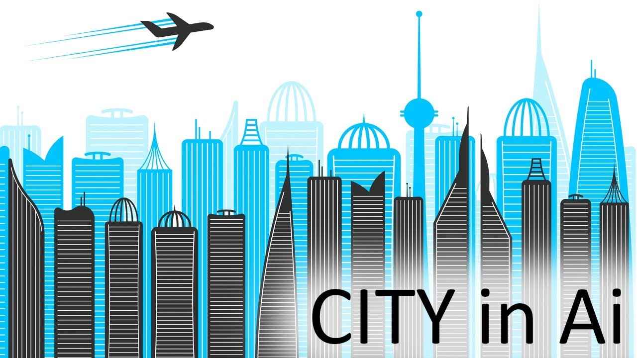 Рисование города в Adobe illustrator, draw city silhouette смотреть онлайн