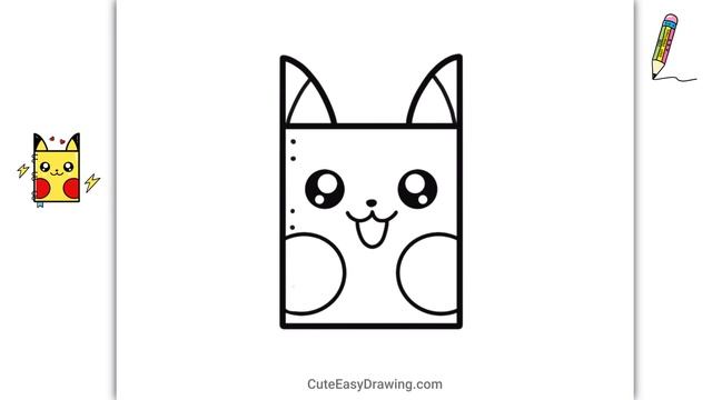How to Draw a Cute Pikachu Notebook for Kids Step by Step смотреть онлайн