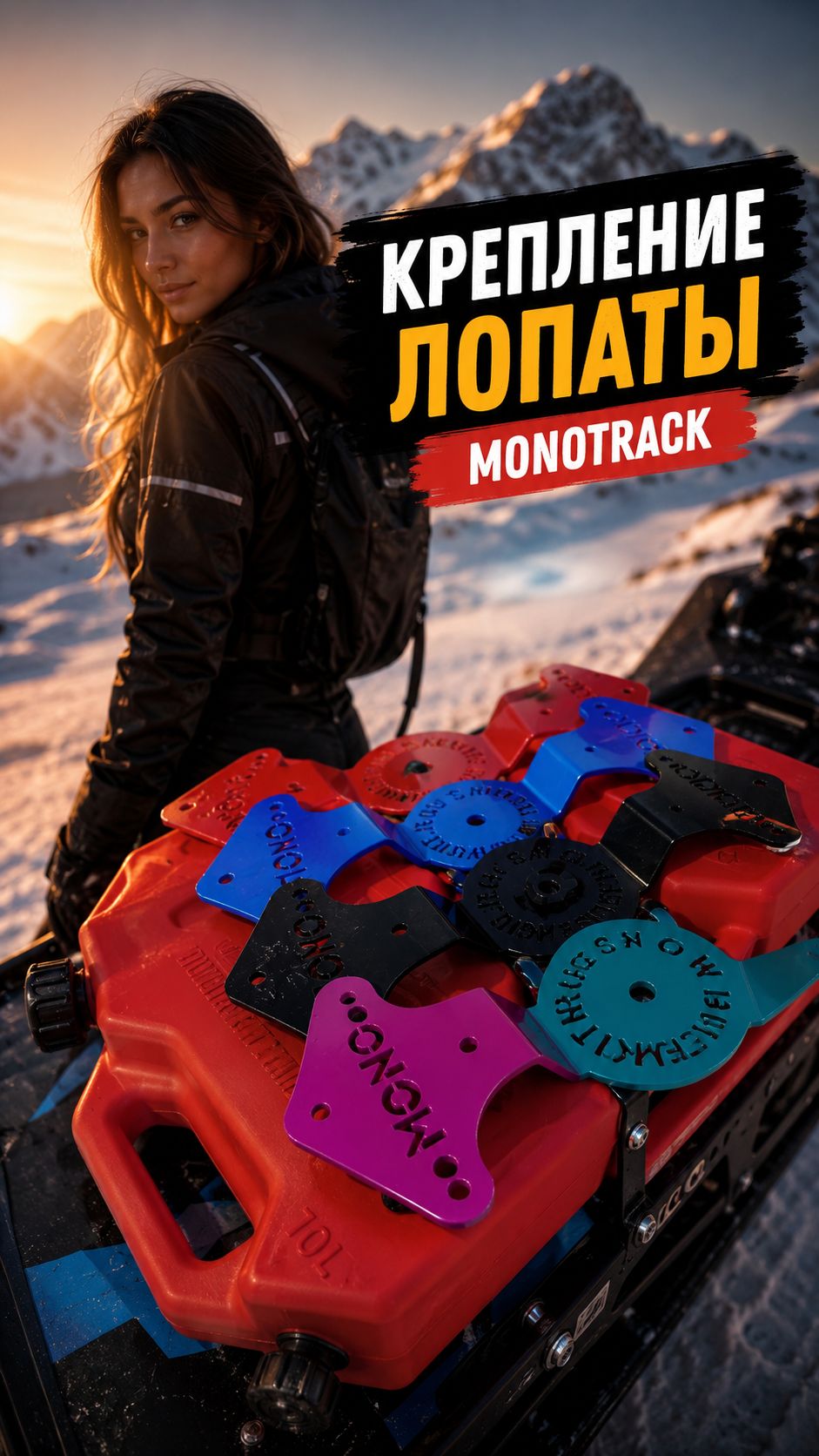Крепление лопаты на канистру экспедиционную MONOTRACK
