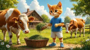 Мультики для детей.Веселая ферма кота.