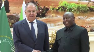 Министр иностранных дел РФ С.В.Лавров и Президент Бурунди Э.Ндайишимийе, Бужумбура, 10 июля 2026 г.