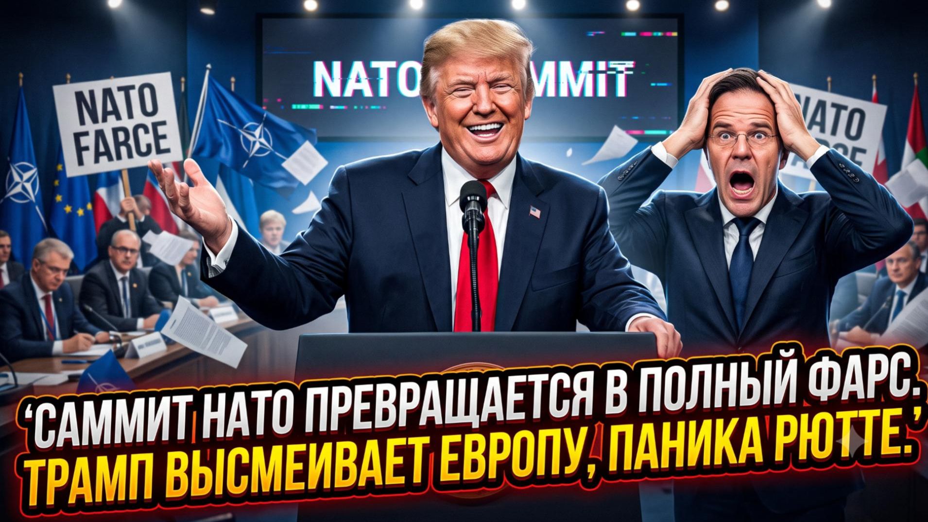 😂 Саммит НАТО превратился в цирк: Трамп унижает Европу, Рютте в истерике. Фарс мирового масштаба! смотреть онлайн