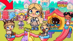 ДЕТСКАЯ ПЛОЩАДКА 🛝🎠 в AVATAR WORLD ИСТОРИЯ 💕 РУТИНА СЕМЬИ  ОБНОВЛЕНИЕ СЕКРЕТЫ СЕРИАЛ