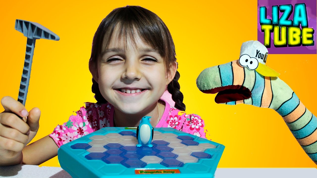 Веселая ИГРА Челлендж НЕ УРОНИ ПИНГВИНА Развлечение для детей Funny game Penguin Trap смотреть онлайн