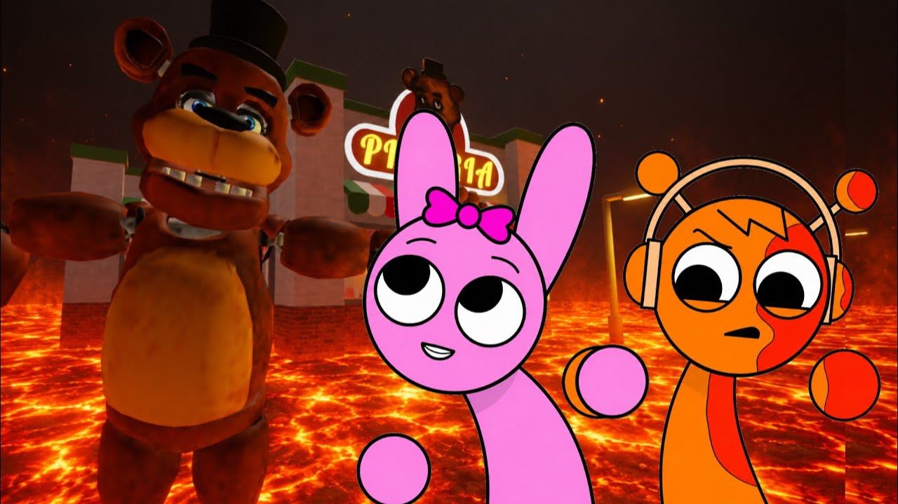 СПРУНКИ ПИНКИ И ОРЕН ИГРАЮТ В ПОБЕГ ИЗ ПИЦЦЕРИИ ФРЕДДИ ПАПА ПИЦЦА В ROBLOX