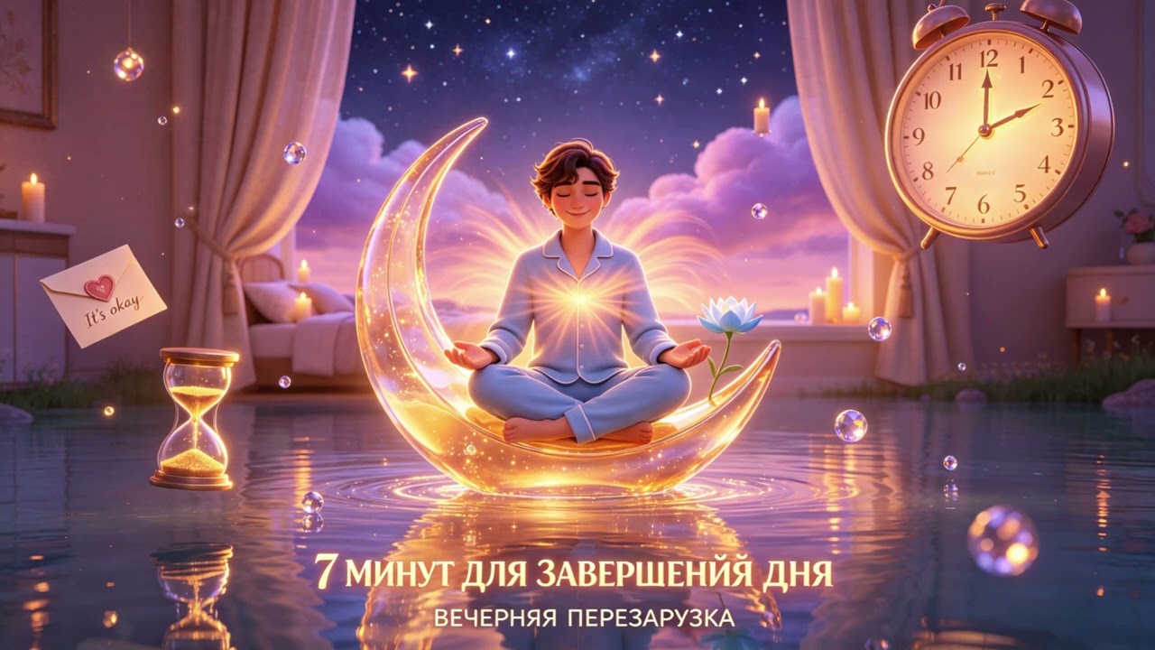 7 минут тишины внутри. Вечерняя перезагрузка | Медитация перед сном смотреть онлайн