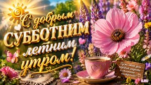 С добрым субботним утром картинки – красивая музыкальная открытка с анимацией