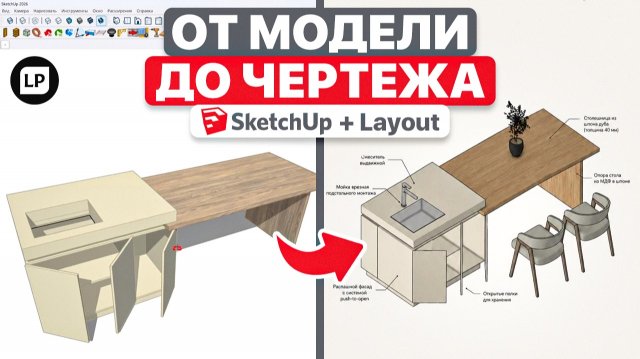 От 3D-МОДЕЛИ до готового ЧЕРТЕЖА: SketchUp + Layout От 3D-МОДЕЛИ до готового ЧЕРТЕЖА: SketchUp + Layout
