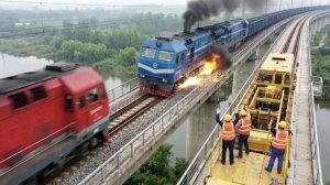 Невероятные моменты с поездами, попавшие на камеру.