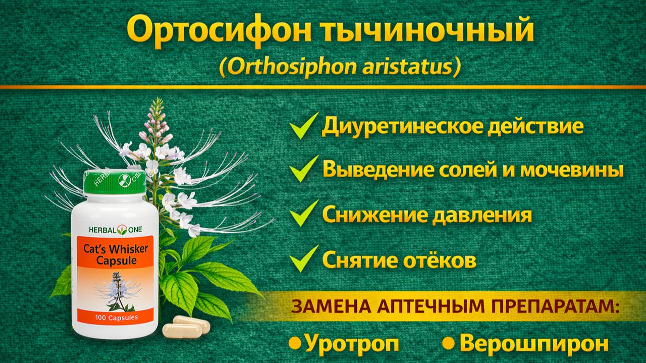 Ортосифон тычиночный (Orthosiphon Aristatus) капсулы